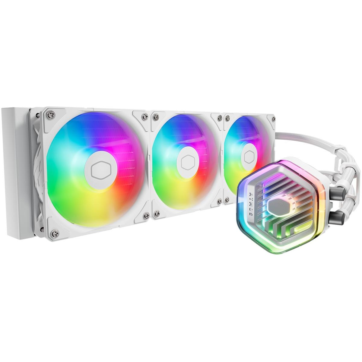Cooler Master MASTERLIQUID 360 ATMOS (WHITE) ARGB High- Preformance AIO CPU Liquid Cooler Cooler Master MASTERLIQUID 360 ATMOS (WHITE) ARGB High- Preformance AIO CPU Liquid Cooler